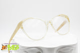 LANCETTI Vintage rare 1970s eyeglass frame women, Semtransparent & Cream pearl, New Old Stock