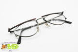 NAKAMURA HUZOI 3138 Special designer glasses, Unconventional shape red metallic superio bar, New Old Stock