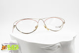 VILLAGE by MARCOLIN 7130 Oval vintage frame, Golden & Pink glittered double bar, New Old Stock