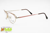 VILLAGE by MARCOLIN 7130 Oval vintage frame, Golden & Pink glittered double bar, New Old Stock