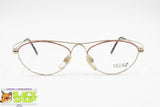 VILLAGE by MARCOLIN 7130 Oval vintage frame, Golden & Pink glittered double bar, New Old Stock