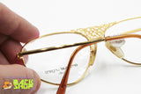 Rare UNGARO by PERSOL 570 Luxurious king crown cut off bridge, Golden metal frame, New Old Stock