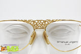 Rare UNGARO by PERSOL 570 Luxurious king crown cut off bridge, Golden metal frame, New Old Stock