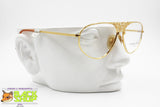 Rare UNGARO by PERSOL 570 Luxurious king crown cut off bridge, Golden metal frame, New Old Stock