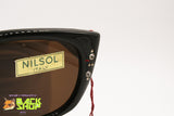 NILSOL Italy authentic 1950s sunglasses cat eye black strass front adorned, New Old Stock 1950s