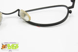 Triangular Matte Black metal frame eyewear, CLAUDIO LA VIOLA frame italy, New Old Stock 1980s