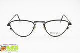 Triangular Matte Black metal frame eyewear, CLAUDIO LA VIOLA frame italy, New Old Stock 1980s