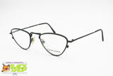 Triangular Matte Black metal frame eyewear, CLAUDIO LA VIOLA frame italy, New Old Stock 1980s