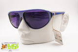 LACOSTE Vintage 80s sunglasses wrap mask, Blu acetate violet lenses, New Old Stock 1980s