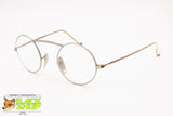 Crazy 1960s-1970s glasses frame round rims, High mono bridge, Vintage preowned