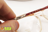 Roman Rothschild of Switzerland R31 Vintage glasses frame men, Clear & brown acetate, New Old Stock 80s