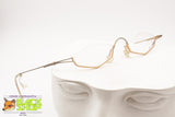 Unconventional frame glasses modern design, crazy style, Half rimmed Nylor, New Old Stock 1990s