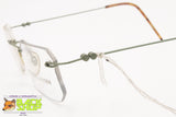 AUGUSTO VALENTINI M7450 col. 191 Rimless eyeglass frame rectangular lenses, New Old Stock