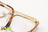 SILHOUETTE M 6160/20 V6050 Vintage 80s high design glasses frame, cat eye squared golden, New Old Stock