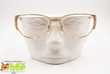 SILHOUETTE M 6160/20 V6050 Vintage 80s high design glasses frame, cat eye squared golden, New Old Stock