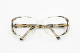 Designer Paul Richet eyewear glasses frame zebra white & black acetate, modern design, Vintage 1970