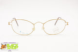 T3 2016 Vintage glasses frame eyeglasses, innovative metal material golden satin, New Old Stock 1990s