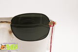 STARRING made in Italy, Vintage rectangular sunglasses men golden & black, New Old Stock