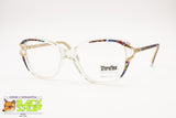 SFEROFLEX Frame Italy Vintage 80s glasses frame, Clear acetate rainbow details, New Old Stock 1980s