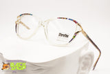SFEROFLEX Frame Italy Vintage 80s glasses frame, Clear acetate rainbow details, New Old Stock 1980s