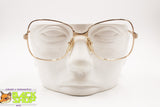 MARCOLIN Vintage 1970s semi-squared glasses frame 22K gold plated, New Old Stock