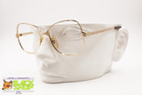 MARCOLIN Vintage 1970s semi-squared glasses frame 22K gold plated, New Old Stock