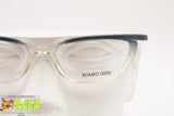 ROMEO GIGLI RG213 210 women cat eye eyeglasses, Clear & "spruce blue", composite plastic material, New Old Stock