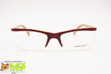 ROMEO GIGLI RG243 04 Half rimmed glasses frame acetate, Burgundy Red & Orange bicolor, New Old Stock