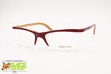 ROMEO GIGLI RG243 04 Half rimmed glasses frame acetate, Burgundy Red & Orange bicolor, New Old Stock