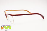ROMEO GIGLI RG243 04 Half rimmed glasses frame acetate, Burgundy Red & Orange bicolor, New Old Stock