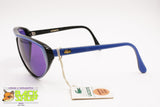 LACOSTE Vintage 80s sunglasses wrap mask, Blu acetate violet lenses, New Old Stock 1980s