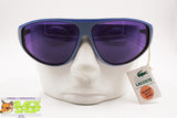 LACOSTE Vintage 80s sunglasses wrap mask, Blu acetate violet lenses, New Old Stock 1980s