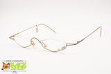 Unconventional frame glasses modern design, crazy style, Half rimmed Nylor, New Old Stock 1990s