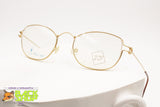 T3 2016 Vintage glasses frame eyeglasses, innovative metal material golden satin, New Old Stock 1990s