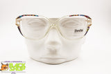 SFEROFLEX Frame Italy Vintage 80s glasses frame, Clear acetate rainbow details, New Old Stock 1980s