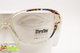 SFEROFLEX Frame Italy Vintage 80s glasses frame, Clear acetate rainbow details, New Old Stock 1980s