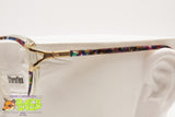 SFEROFLEX Frame Italy Vintage 80s glasses frame, Clear acetate rainbow details, New Old Stock 1980s