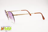 Façonnable RODERMAN Round panto Sunglasses rimless, Violet shaded lenses, New Old Stock 1990s