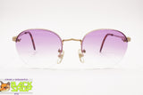 Façonnable RODERMAN Round panto Sunglasses rimless, Violet shaded lenses, New Old Stock 1990s