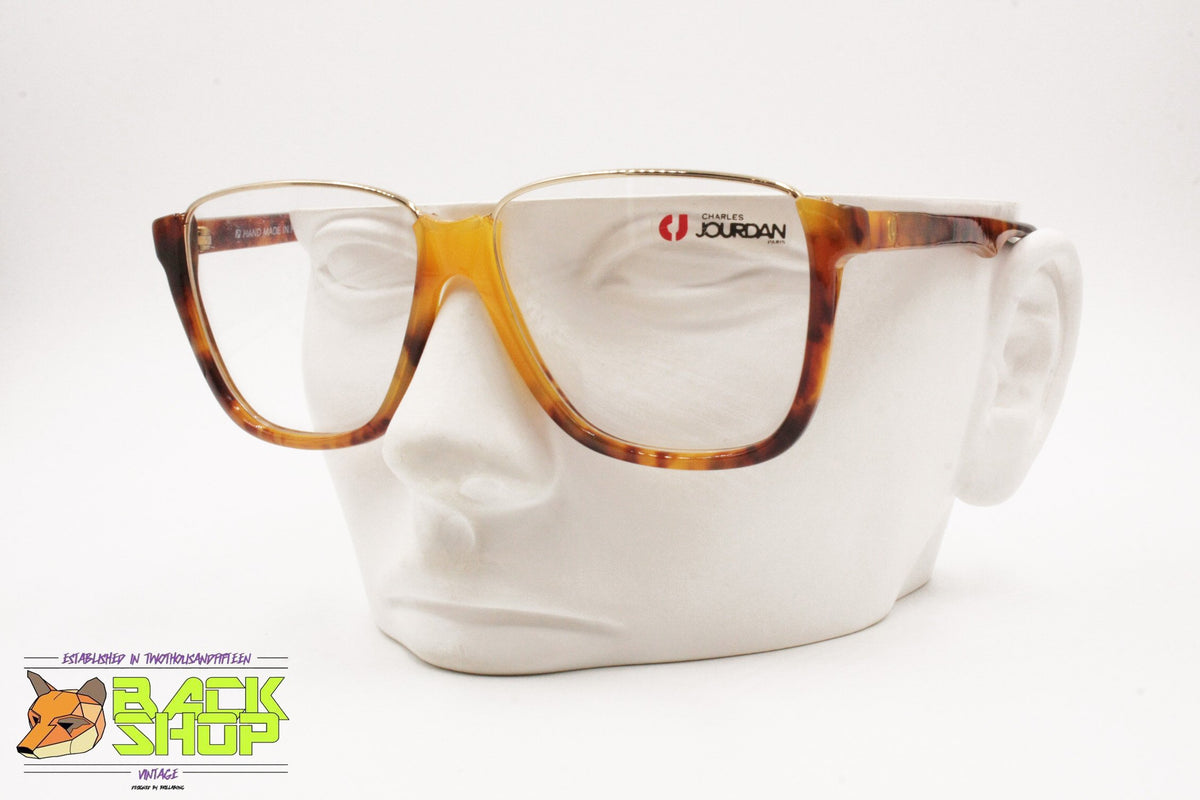 ヴィンテージ　CHARLES JOURDAN フランス製　サングラス Vintage Charles Jourdan Brown Oval Horn-Rimmed Sunglasses