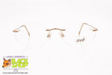 WEB mod. 2299 125L, Eyeglass frame rimless classic office, bronze brown, New Old Stock