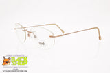 WEB mod. 2299 125L, Eyeglass frame rimless classic office, bronze brown, New Old Stock