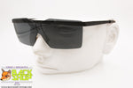 Vintage mask sunglasses space age, total black shades mono lens, New Old Stock 1990s
