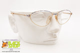 LINO VENEZIANI mod. L.V. 347-614, Vintage triangular eyeglass frame women marbled, New Old Stock