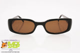 Vintage 1990s Sunglasses mod. 2014, Made in Italy, black frame brown lenses, New Old Stock