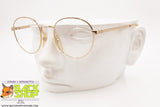 ALFA ROMEO mod. 172 5/3, Vintage round pantos eyeglass frame golden lucite, New Old Stock 1980s