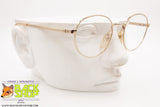 ALFA ROMEO mod. 172 5/3, Vintage round pantos eyeglass frame golden lucite, New Old Stock 1980s