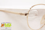 ALFA ROMEO mod. 172 5/3, Vintage round pantos eyeglass frame golden lucite, New Old Stock 1980s