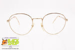 ALFA ROMEO mod. 172 5/3, Vintage round pantos eyeglass frame golden lucite, New Old Stock 1980s