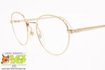 ALFA ROMEO mod. 172 5/3, Vintage round pantos eyeglass frame golden lucite, New Old Stock 1980s